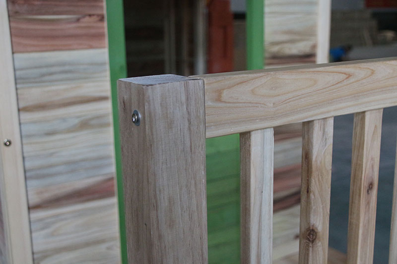 Дървена детска къщичка за игра на открито-7