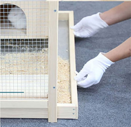 Rabbit Coop Cușcă pentru iepuri, din lemn, mare de exterior (7)