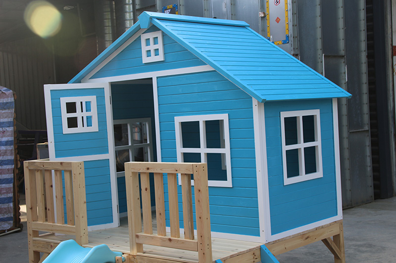 дървена детска градина детска къща за игра на открито (5)