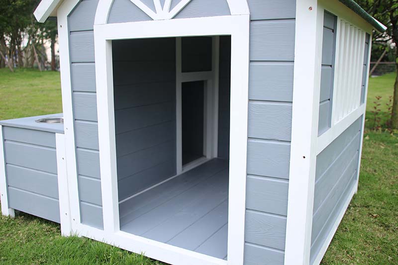 Chinese Fir Material Factory OEM Outdoor Dog House Kennel-6