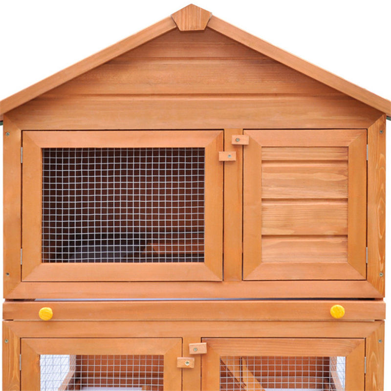 Deluxe Wooden Chicken Coop Hen House Rabbit Wood Hutch Poultry Cage (1)
