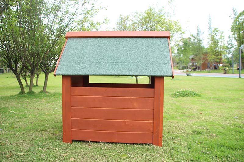 Factory OEM Dog House Wooden Outdoor Pet Log Cabin Kennel Weather Resistant Waterproof with Door-6