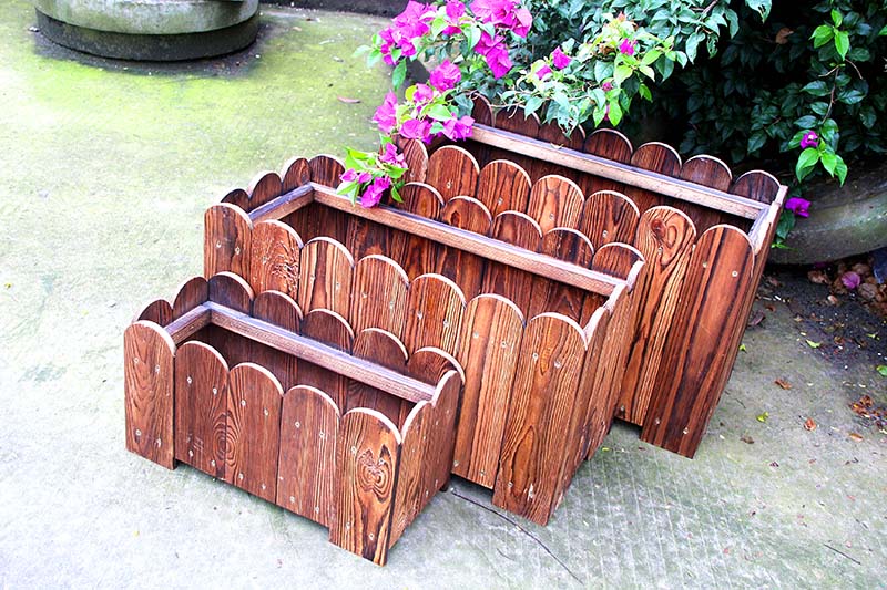 New Design wood flowerpot meaty flowerpot outdoor solid wood flower box (2)