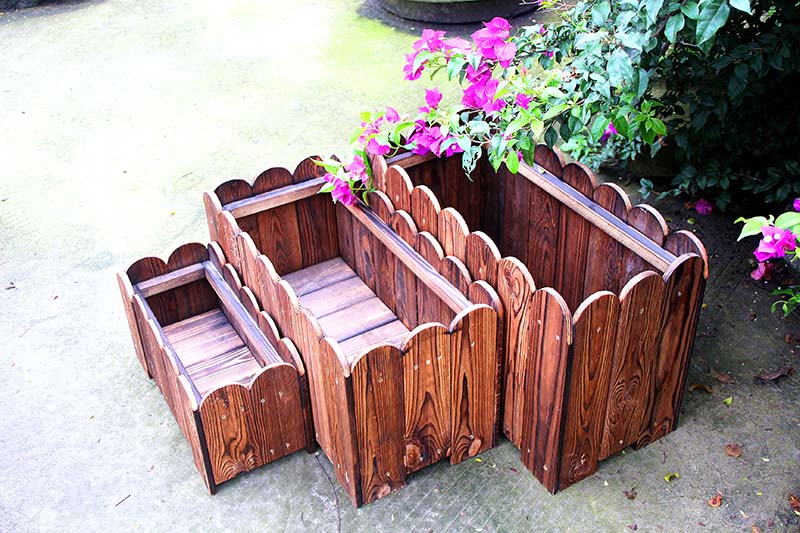 New Design wood flowerpot meaty flowerpot outdoor solid wood flower box (3)